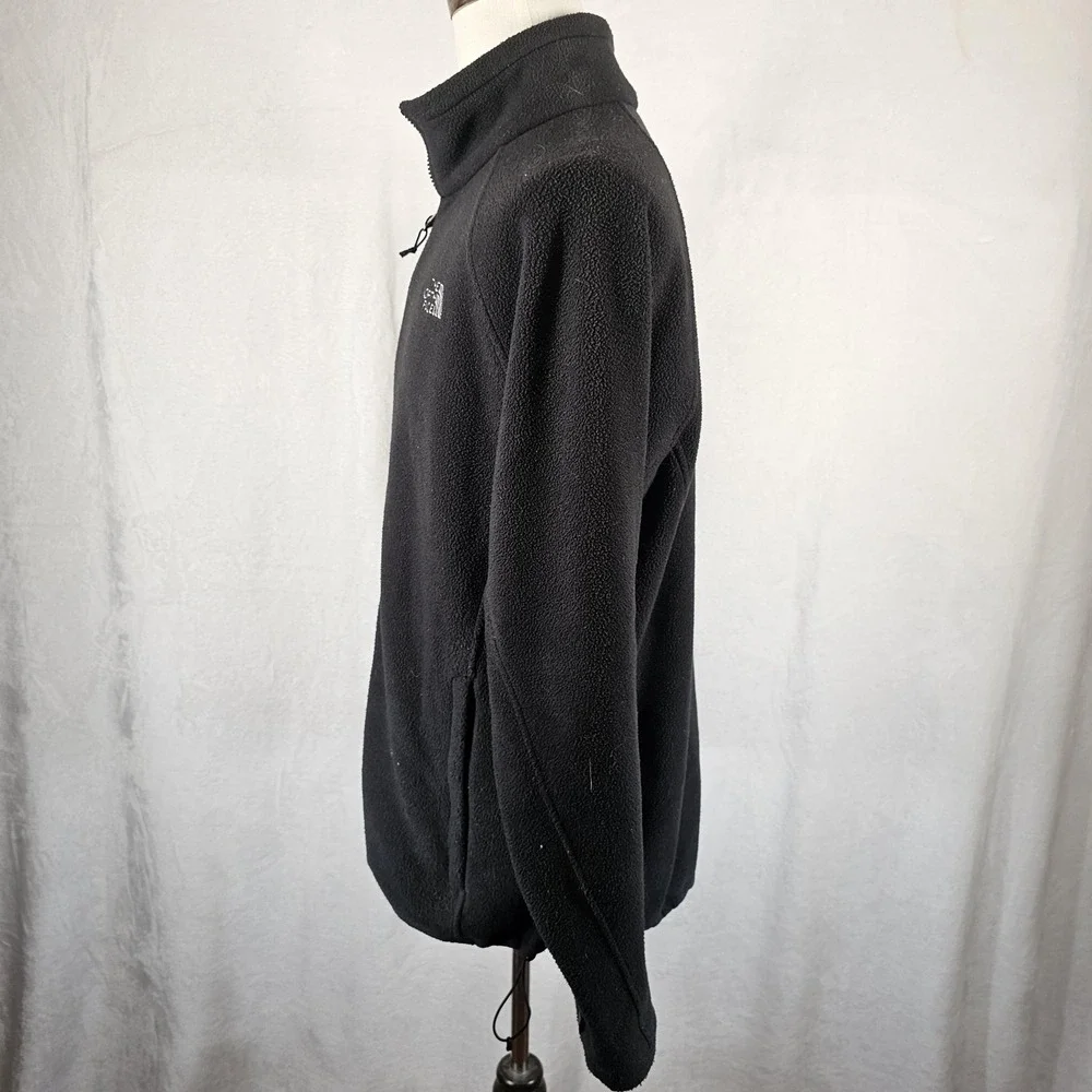 The North‎ Face Jacket Mens XL Black Fleece Full Zip Outdoor Hiking Warm Casual